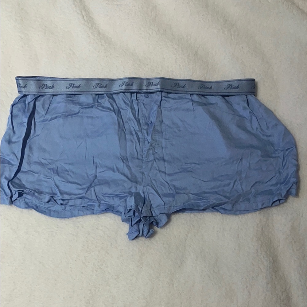 Women’s sleep boxer shorts - light blue